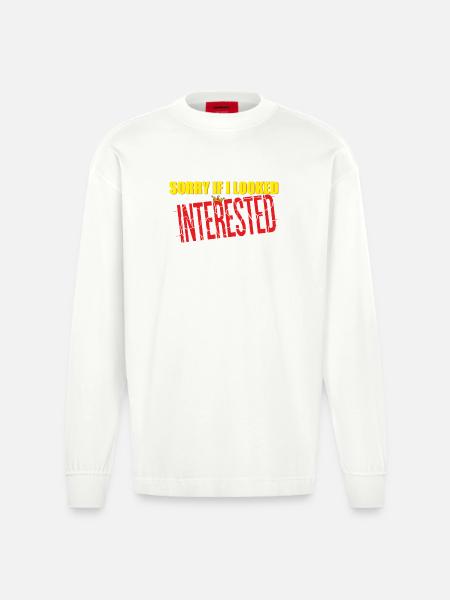 sorry - Heavyweight Oversized Organic Longsleeve Shirt Made in EU - OFF WHITE