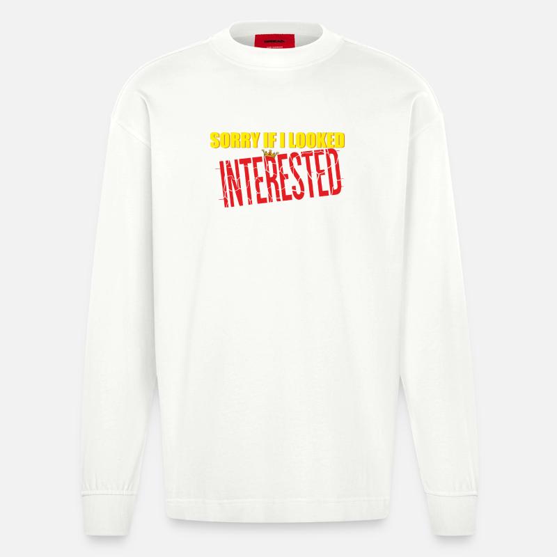 sorry - Heavyweight Oversized Organic Langarmshirt Made in EU - OFF WHITE