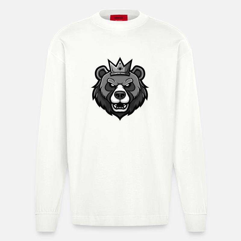 Bär Krone - Heavyweight Oversized Organic Langarmshirt Made in EU - OFF WHITE