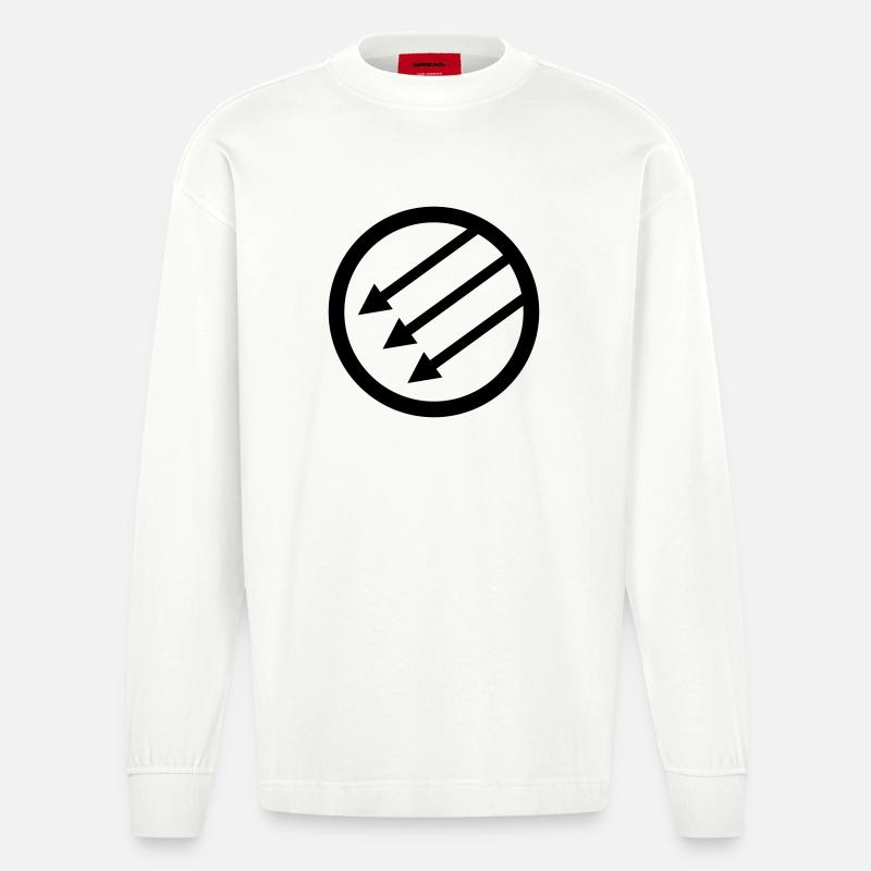 Iron Front / Eiserne Front / Järnfronten - Heavyweight Oversized Organic Langarmshirt Made in EU - OFF WHITE