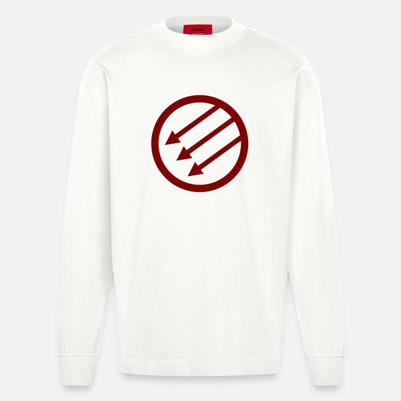 Iron Front / Eiserne Front / Järnfronten - Heavyweight Oversized Organic Langarmshirt Made in EU - OFF WHITE