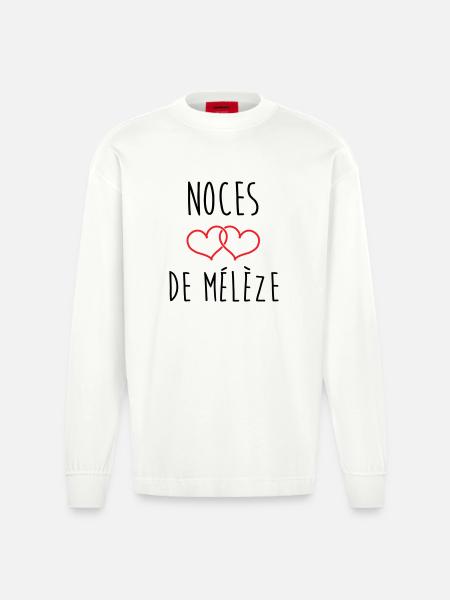 Larch Wedding 69 Jahre Ehe - Heavyweight Oversized Organic Langarmshirt Made in EU - OFF WHITE