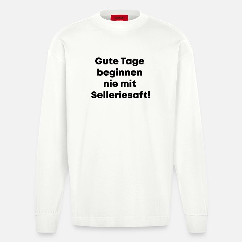 Neues von den Problämzonen - Heavyweight Oversized Organic Langarmshirt Made in EU - OFF WHITE