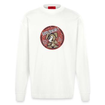 Haddu Problem - Heavyweight Oversized Organic Langarmshirt Made in EU - OFF WHITE - Vorne