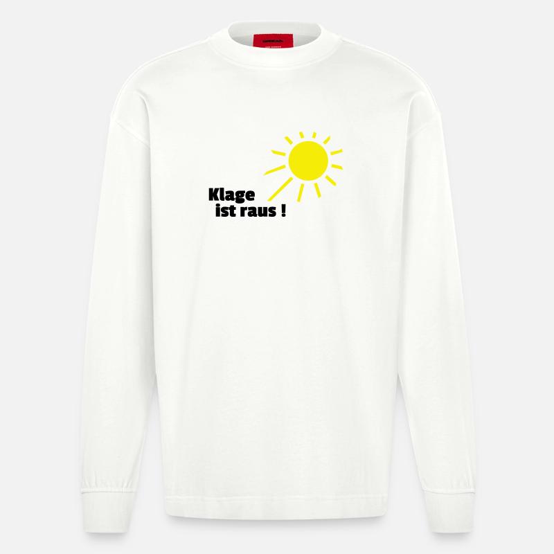 Klage ist raus Sonne - Heavyweight Oversized Organic Langarmshirt Made in EU - OFF WHITE