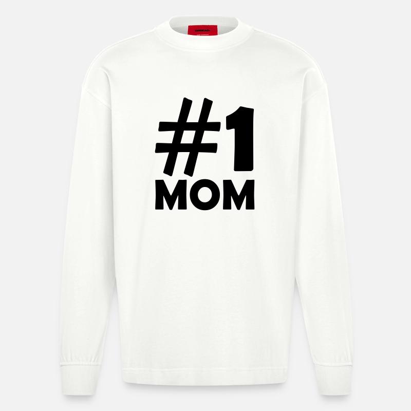 # 1 Mom - Heavyweight Oversized Organic Langarmshirt Made in EU - OFF WHITE