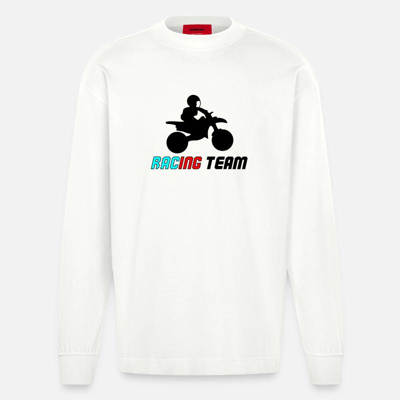Course Neon Typo Sprint - Manches longues bio épais oversize fabriqué en UE - OFF WHITE