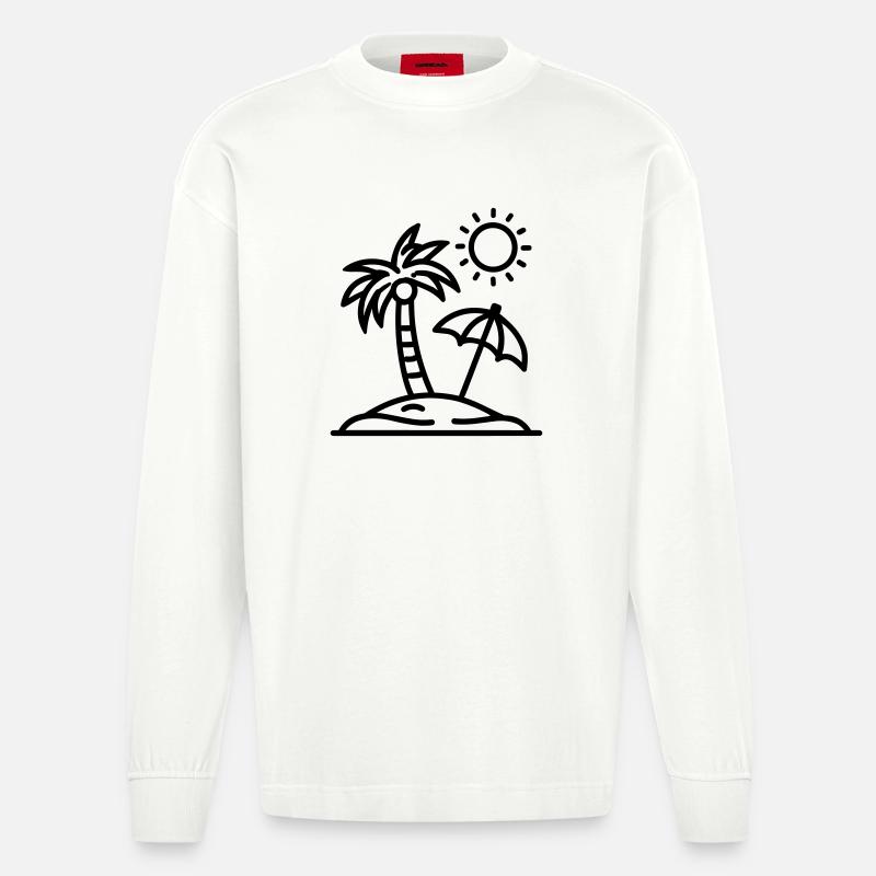 Strand - Heavyweight Oversized Organic Langarmshirt Made in EU - OFF WHITE
