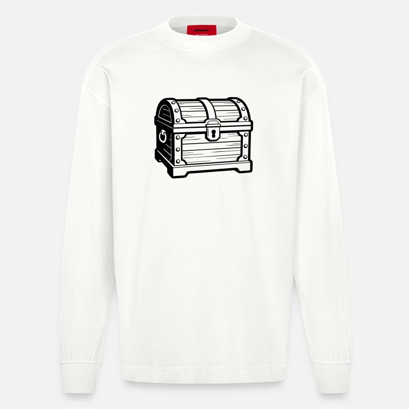 Schatzkammer - Heavyweight Oversized Organic Langarmshirt Made in EU - OFF WHITE