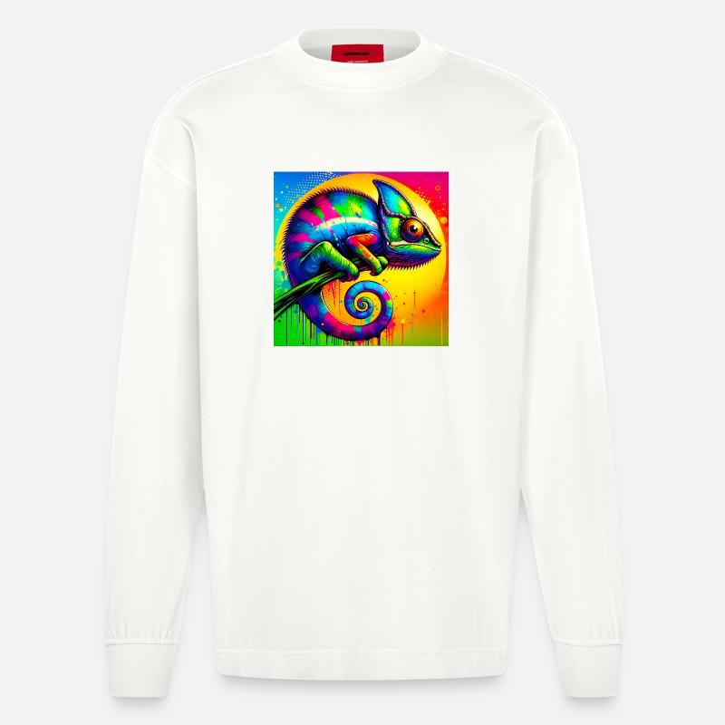 Chamäleon - Heavyweight Oversized Organic Langarmshirt Made in EU - OFF WHITE