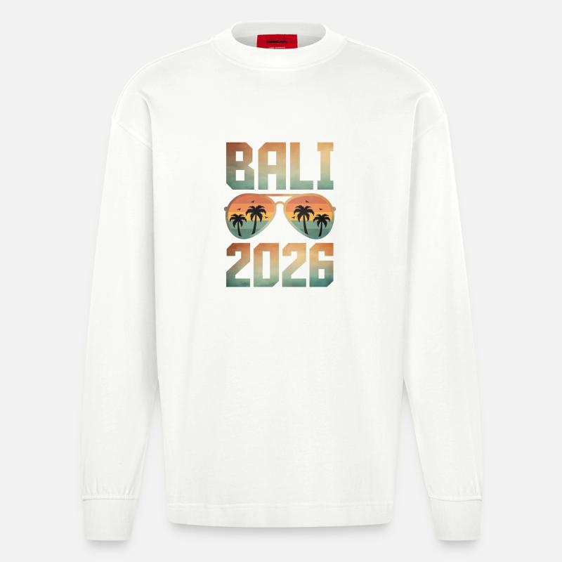 Bali 2026 - Heavyweight Oversized Organic Langarmshirt Made in EU - OFF WHITE