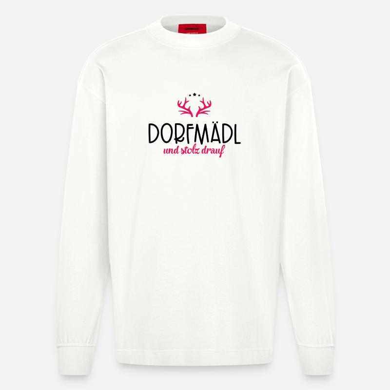 Dorfmädl - Heavyweight Oversized Organic Langarmshirt Made in EU - OFF WHITE