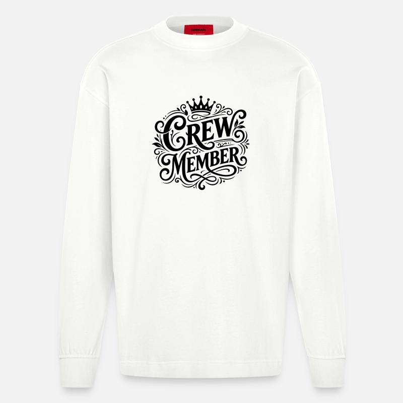 Membre d’équipage Krone - Manches longues bio épais oversize fabriqué en UE - OFF WHITE