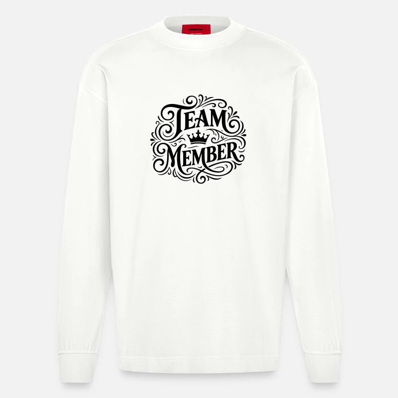 Team Member - Heavyweight Oversized Organic Langarmshirt Made in EU - OFF WHITE