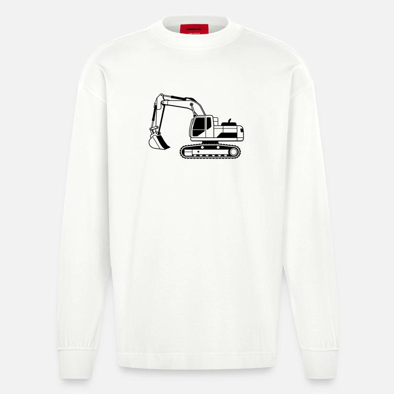 Bagger - Heavyweight Oversized Organic Langarmshirt Made in EU - OFF WHITE