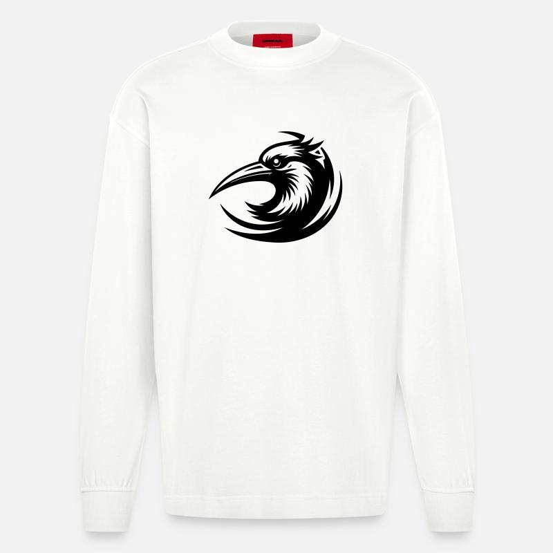 eagle - Heavyweight Oversized Organic Longsleeve Shirt Made in EU - OFF WHITE