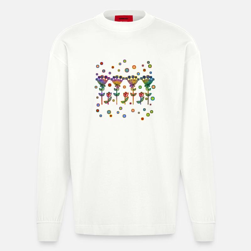 Fleur - Manches longues bio épais oversize fabriqué en UE - OFF WHITE