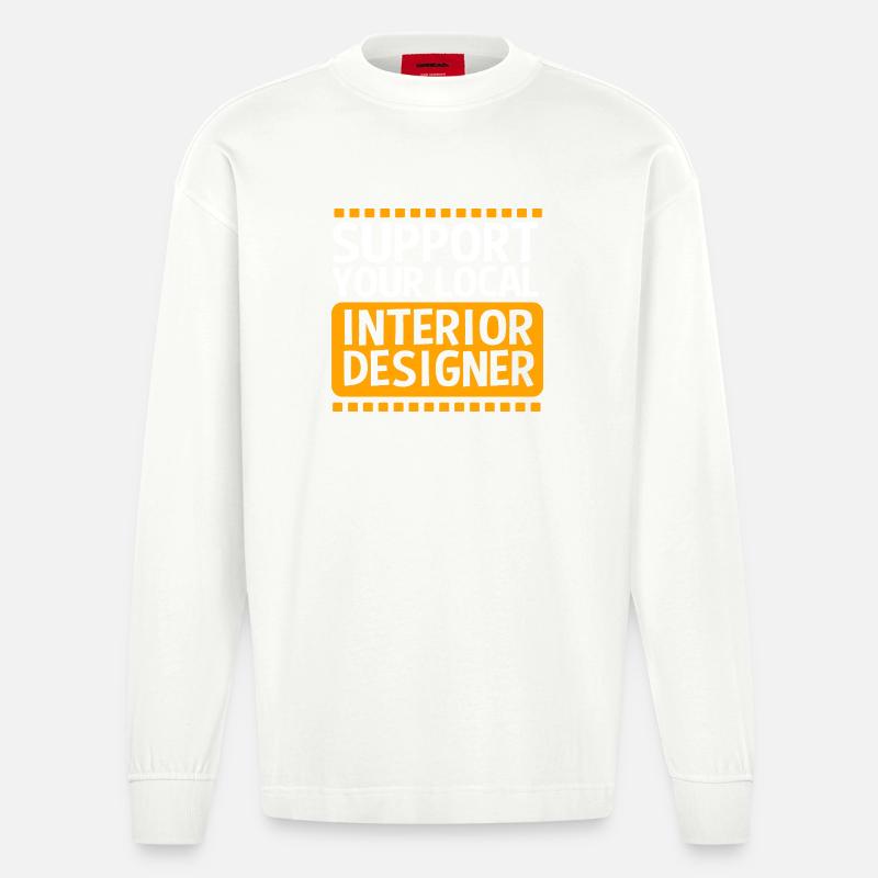 Architecte architecte Designer d’intérieur - Manches longues bio épais oversize fabriqué en UE - OFF WHITE