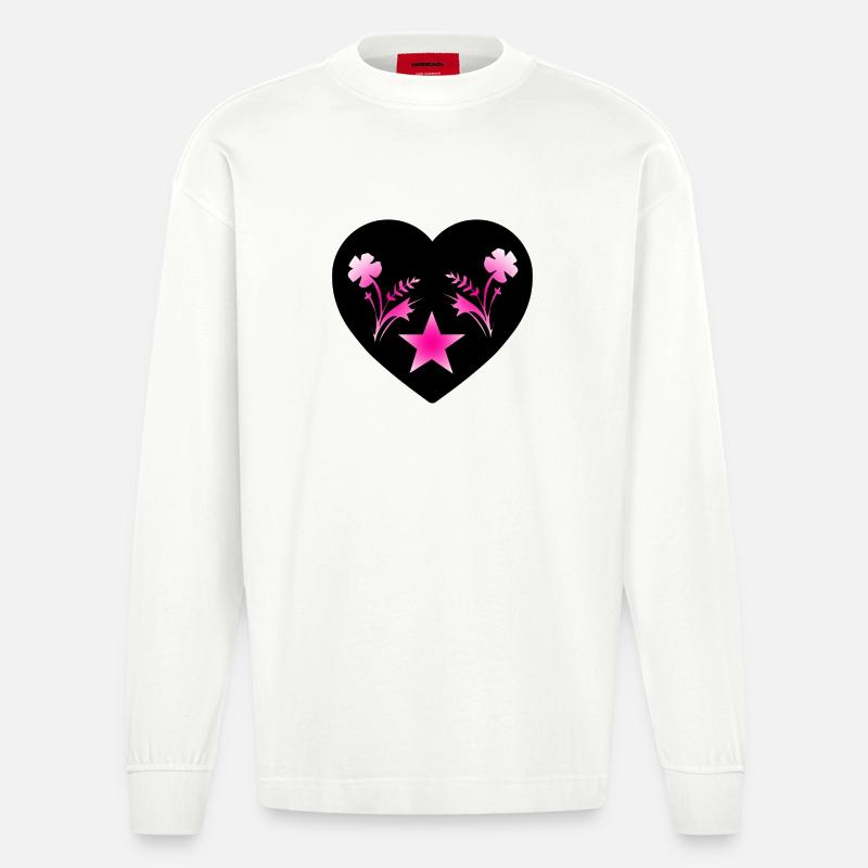 Fleur - Manches longues bio épais oversize fabriqué en UE - OFF WHITE