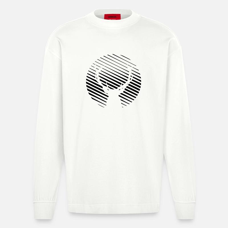 HIRSCHE - Heavyweight Oversized Organic Langarmshirt Made in EU - OFF WHITE