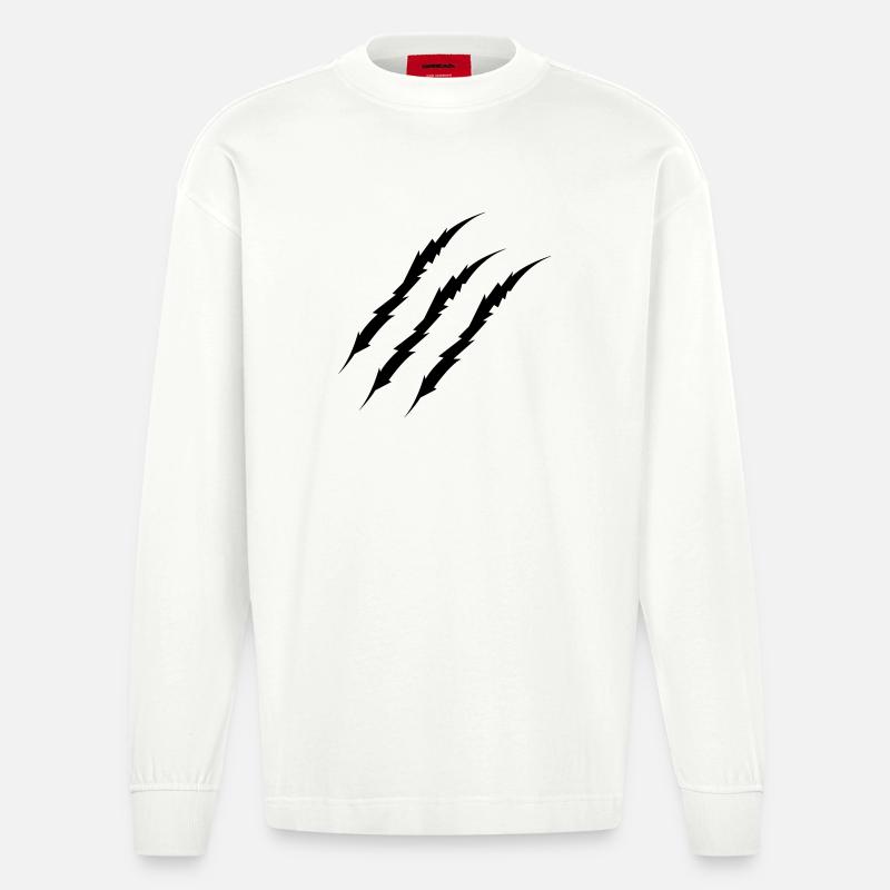 griffe - Manches longues bio épais oversize fabriqué en UE - OFF WHITE