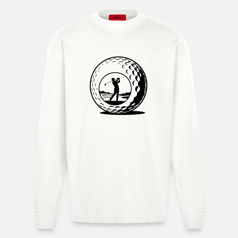 Golfball - Heavyweight Oversized Organic Langarmshirt Made in EU - OFF WHITE