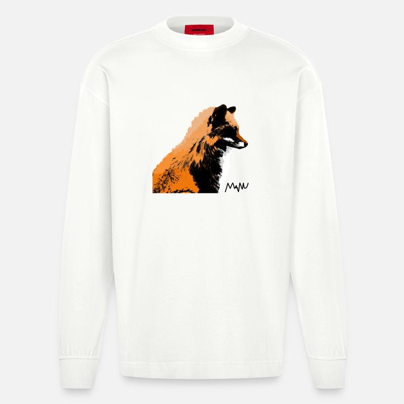Fuchs - Heavyweight Oversized Organic Langarmshirt Made in EU - OFF WHITE