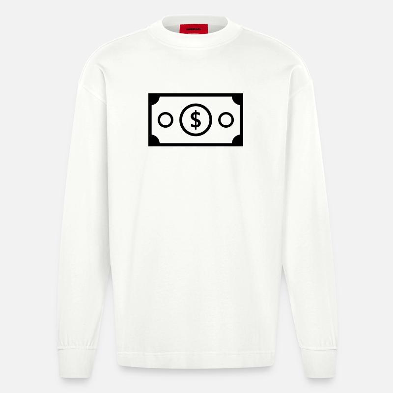 Dollar - Heavyweight Oversized Organic Langarmshirt Made in EU - OFF WHITE
