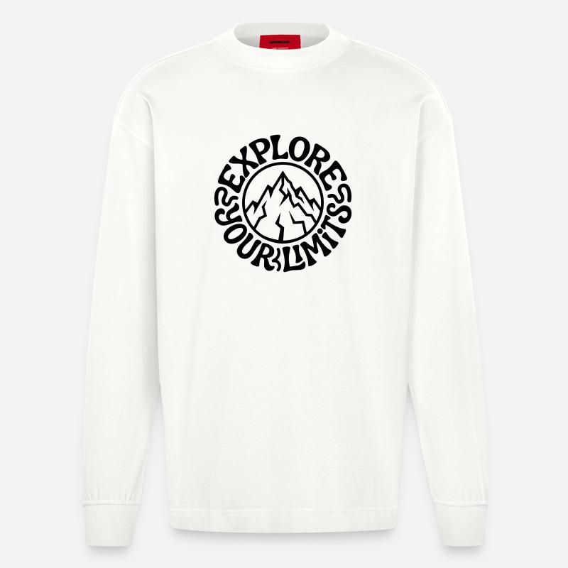 Bergsteigen - Heavyweight Oversized Organic Langarmshirt Made in EU - OFF WHITE