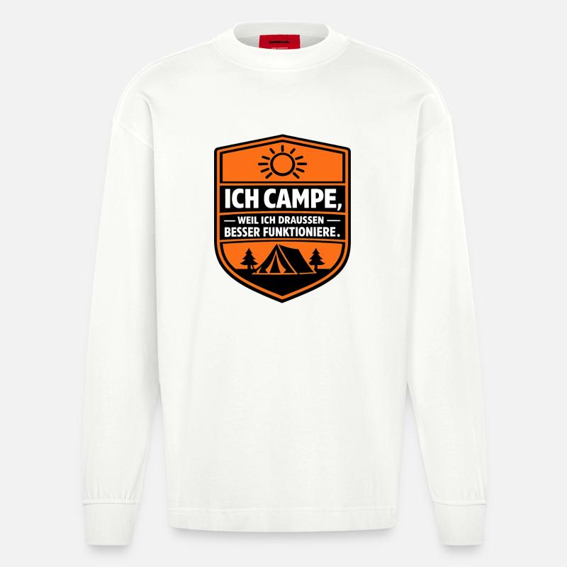 Perfekter Camper - Heavyweight Oversized Organic Langarmshirt Made in EU - OFF WHITE