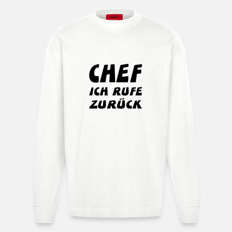Chef - Heavyweight Oversized Organic Langarmshirt Made in EU - OFF WHITE
