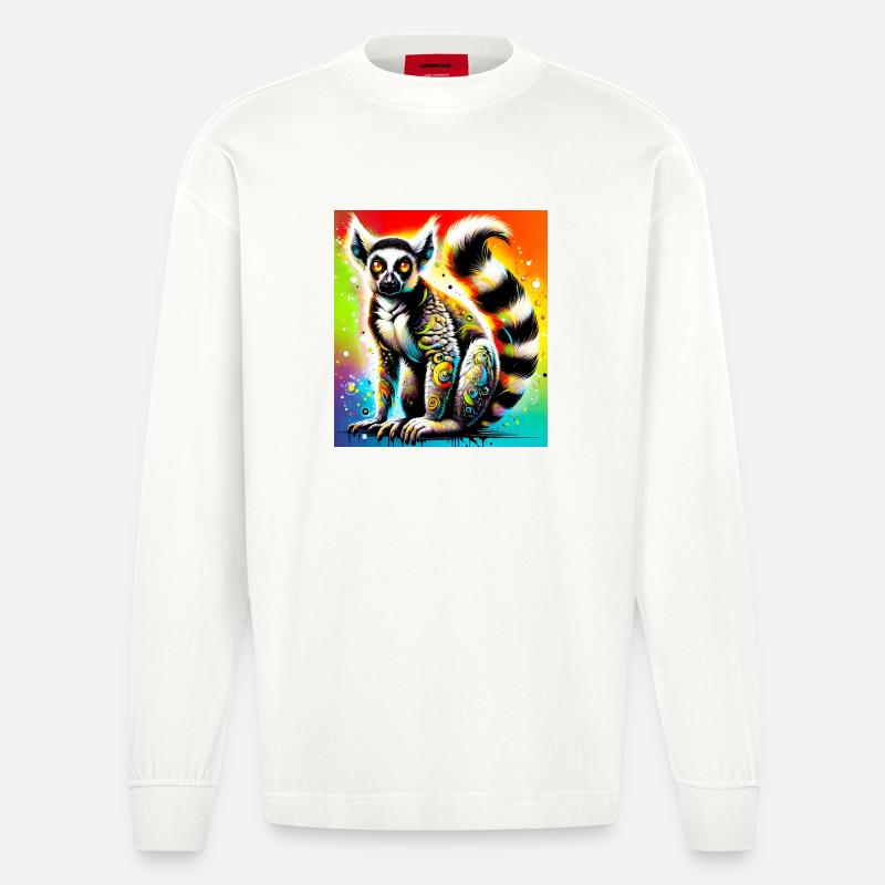 Lemur - Heavyweight Oversized Organic Langarmshirt Made in EU - OFF WHITE