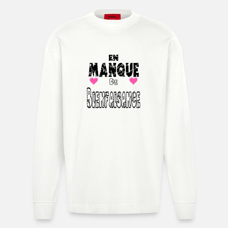  En Manque de Bienfaisance - Manches longues bio épais oversize fabriqué en UE - OFF WHITE