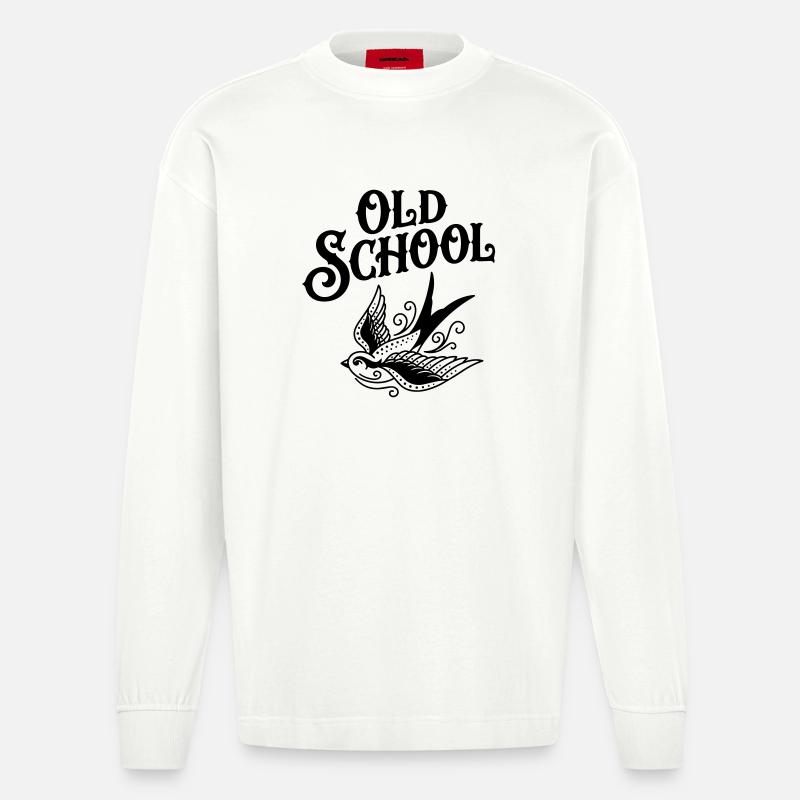 Altes Tattoo - Heavyweight Oversized Organic Langarmshirt Made in EU - OFF WHITE