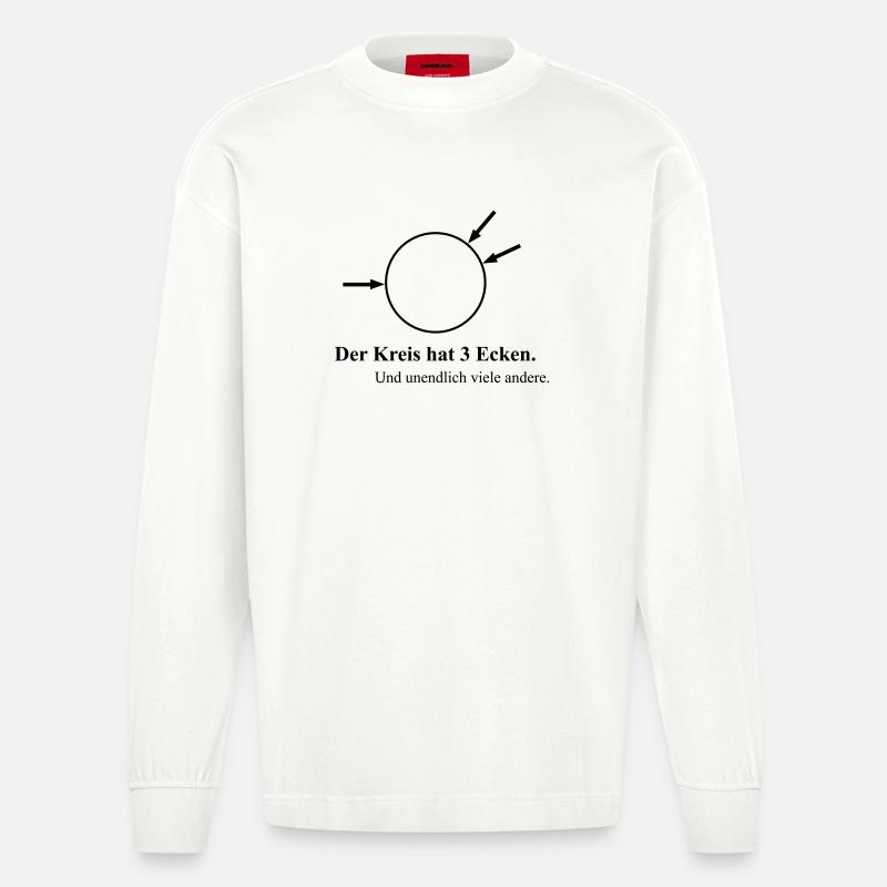 Drei Ecken - Heavyweight Oversized Organic Langarmshirt Made in EU - OFF WHITE
