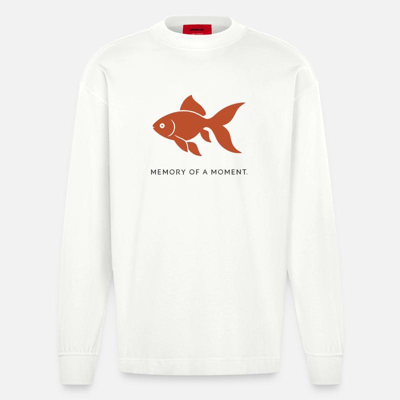 ERINNERUNG AN EINEN MOMENT - Heavyweight Oversized Organic Langarmshirt Made in EU - OFF WHITE