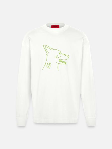 AmarokSpirit - Heavyweight Oversized Organic Longsleeve Shirt Made in EU - OFF WHITE