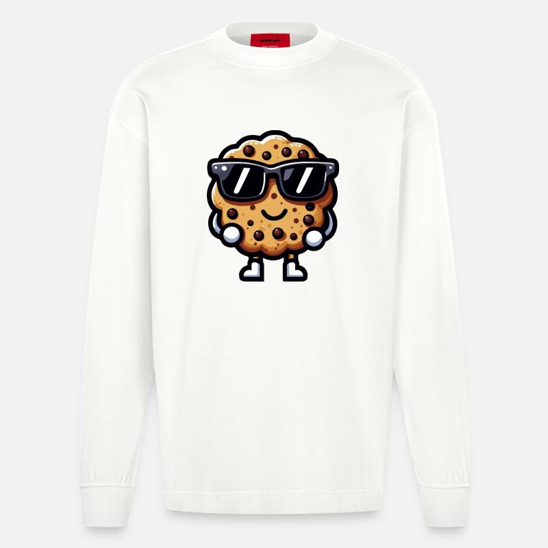 Cookie Chic Sonnenbrille - Heavyweight Oversized Organic Langarmshirt Made in EU - OFF WHITE