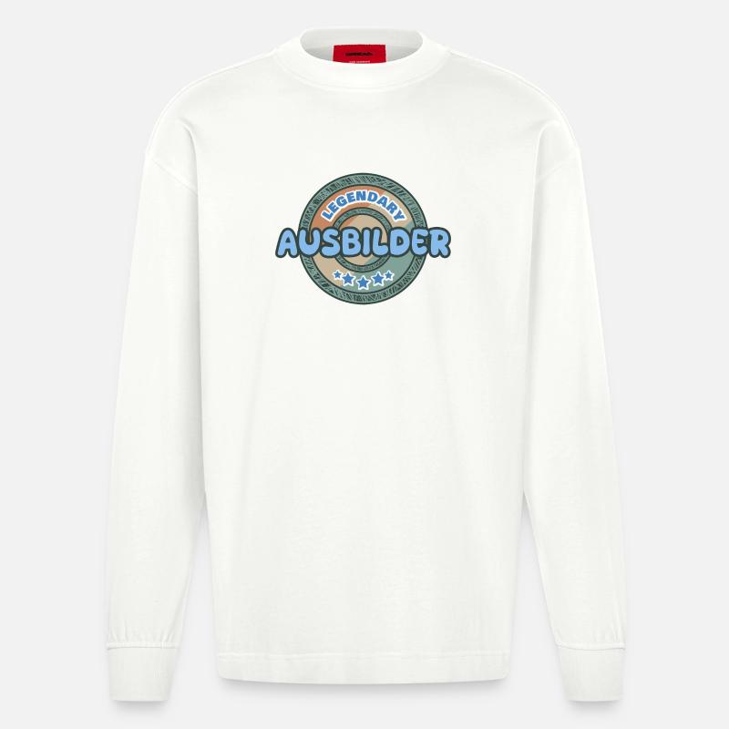 Ausbilder - Heavyweight Oversized Organic Langarmshirt Made in EU - OFF WHITE