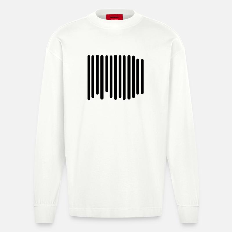 Barcode - Heavyweight Oversized Organic Langarmshirt Made in EU - OFF WHITE