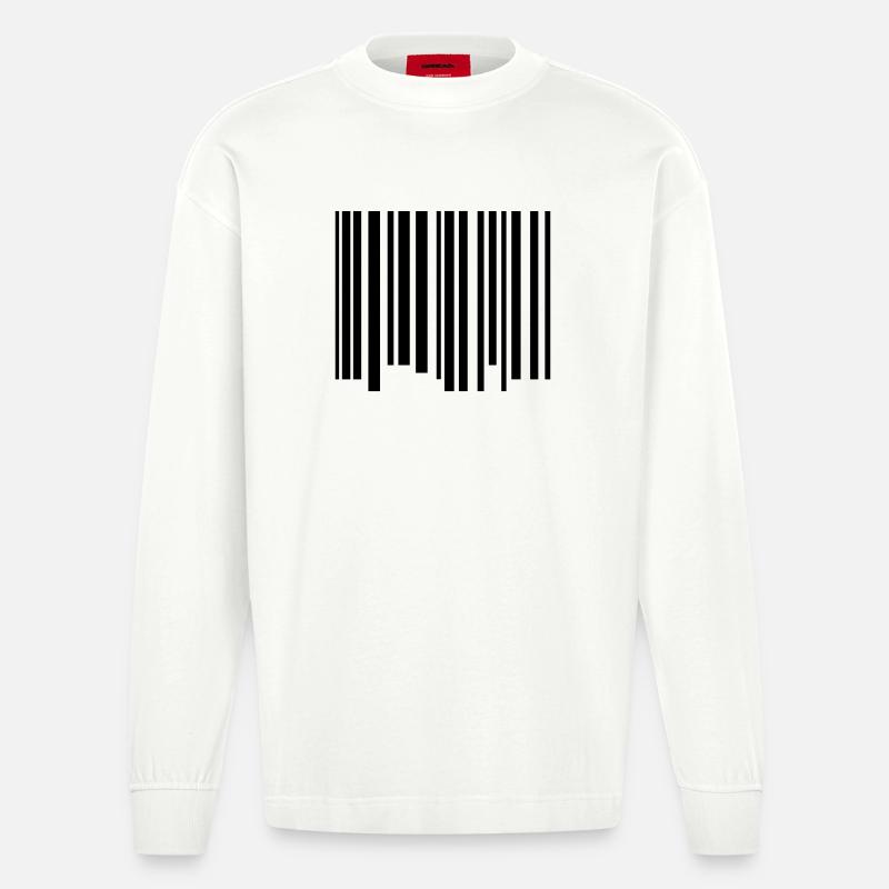 code barres - Manches longues bio épais oversize fabriqué en UE - OFF WHITE