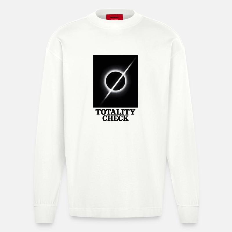 Totalität geprüft | Eclipse - Heavyweight Oversized Organic Langarmshirt Made in EU - OFF WHITE