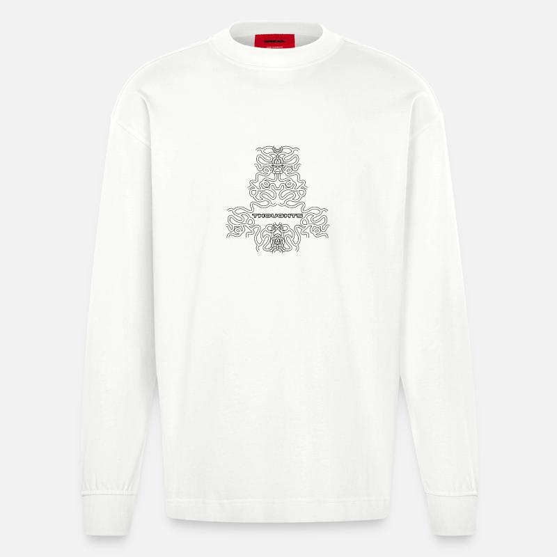Réflexions - Manches longues bio épais oversize fabriqué en UE - OFF WHITE