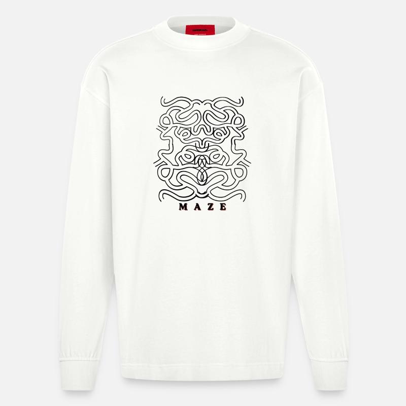 Télougou - Manches longues bio épais oversize fabriqué en UE - OFF WHITE