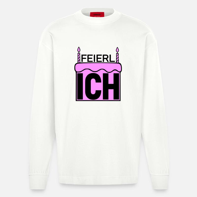 ich feierlich - Heavyweight Oversized Organic Langarmshirt Made in EU - OFF WHITE