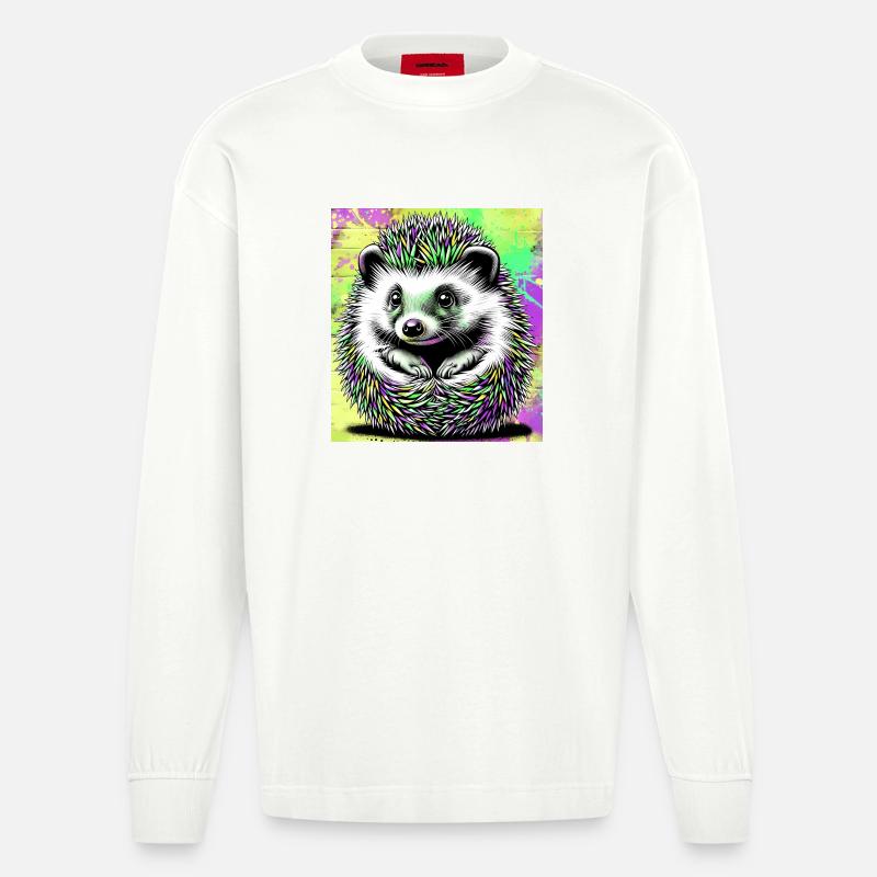 hérisson - Manches longues bio épais oversize fabriqué en UE - OFF WHITE