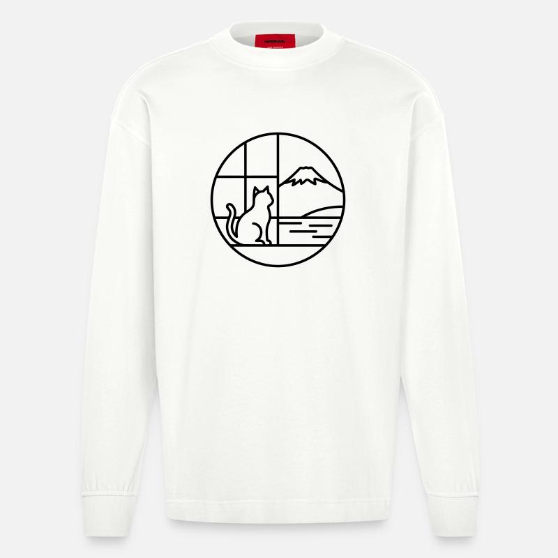 Fuji - Manches longues bio épais oversize fabriqué en UE - OFF WHITE