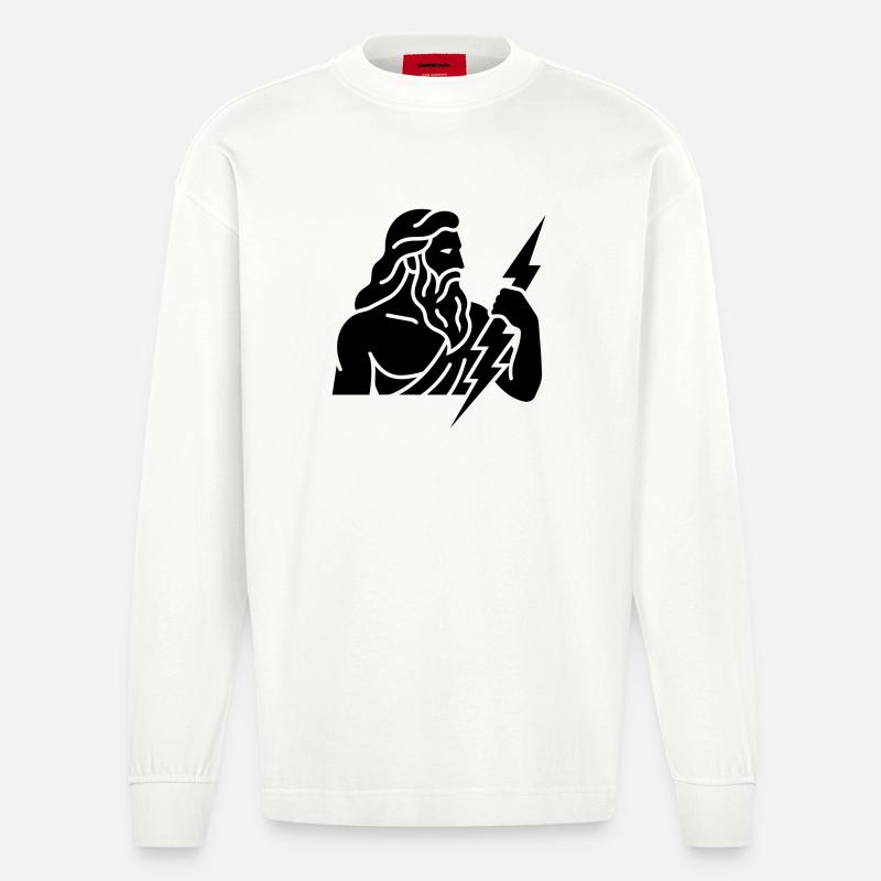 Zeus - Heavyweight Oversized Organic Langarmshirt Made in EU - OFF WHITE