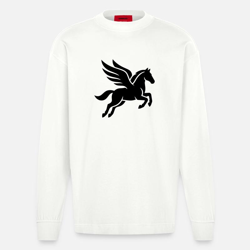 Pégase - Manches longues bio épais oversize fabriqué en UE - OFF WHITE
