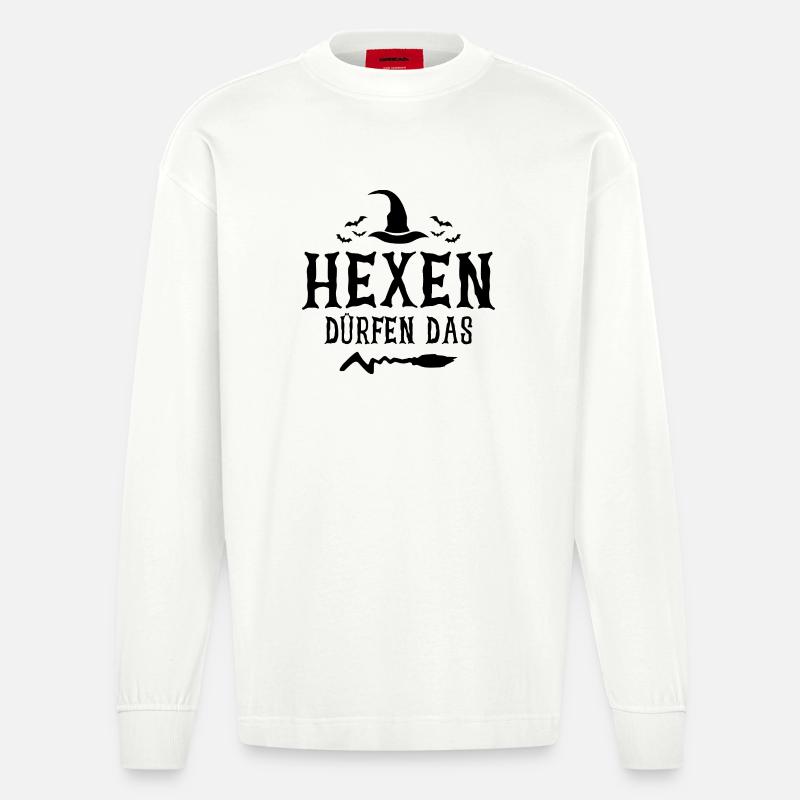 Hexen Dürfen Das - Heavyweight Oversized Organic Langarmshirt Made in EU - OFF WHITE